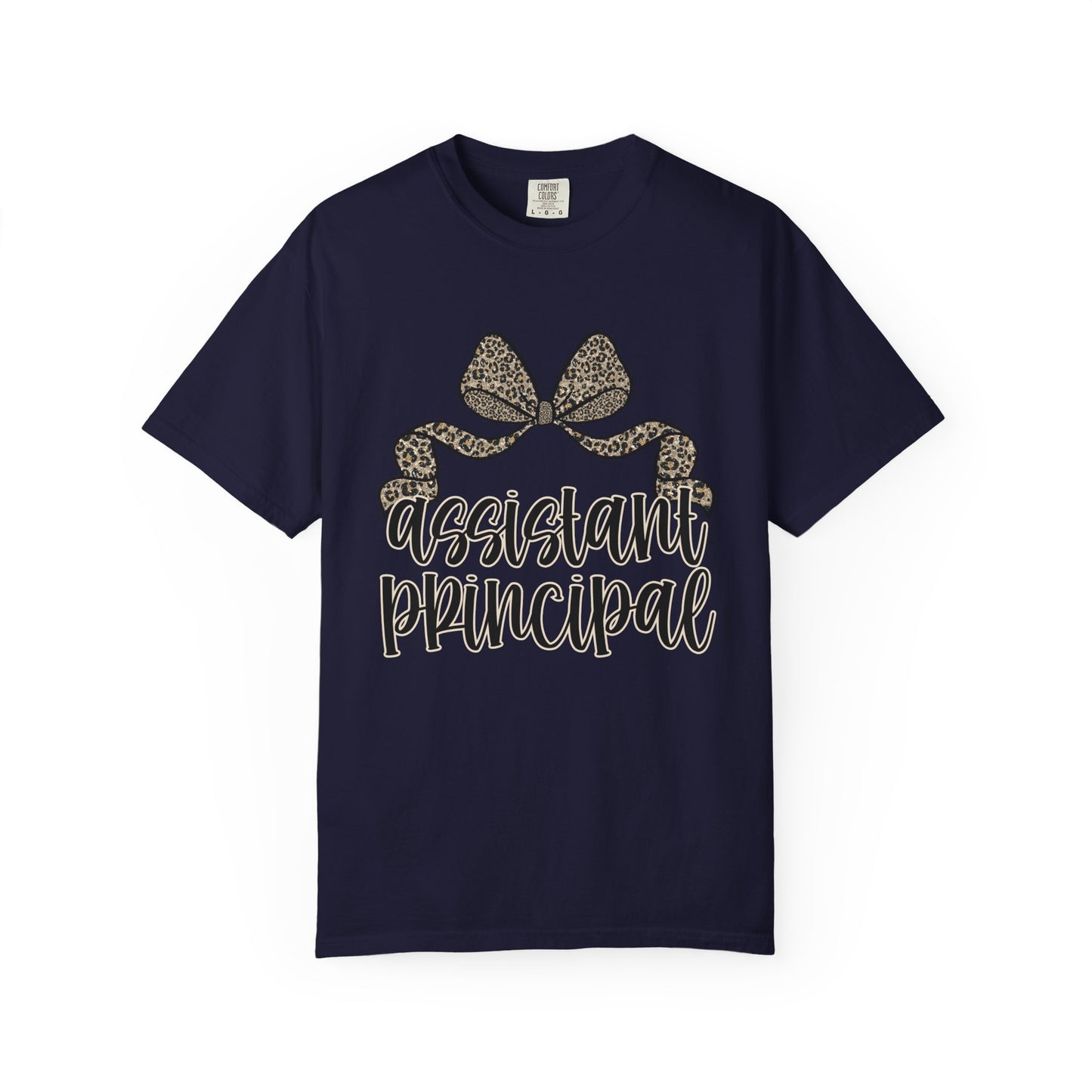Assistant Principal Leopard Bow T-Shirt