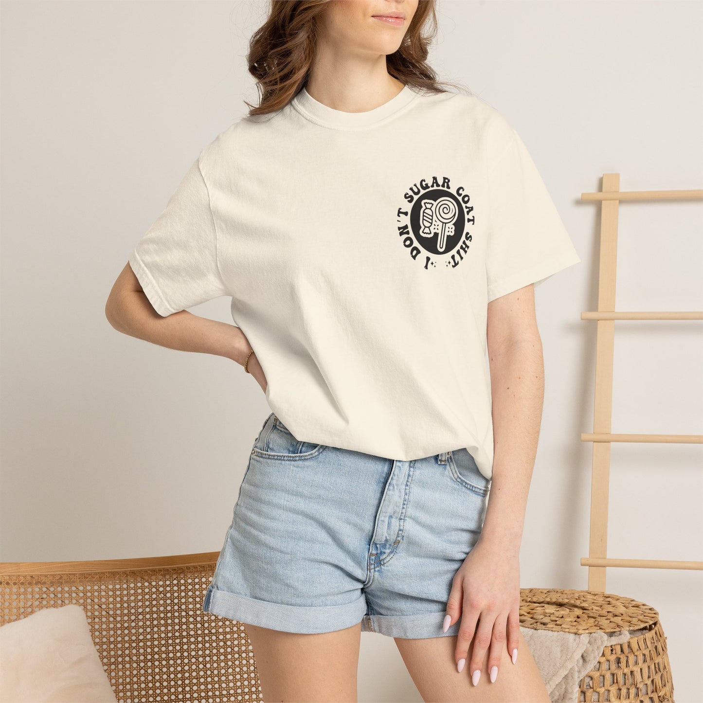 I Don't Sugar-Coat Shit T-Shirt — Bold Graphic Tee with Candy Design