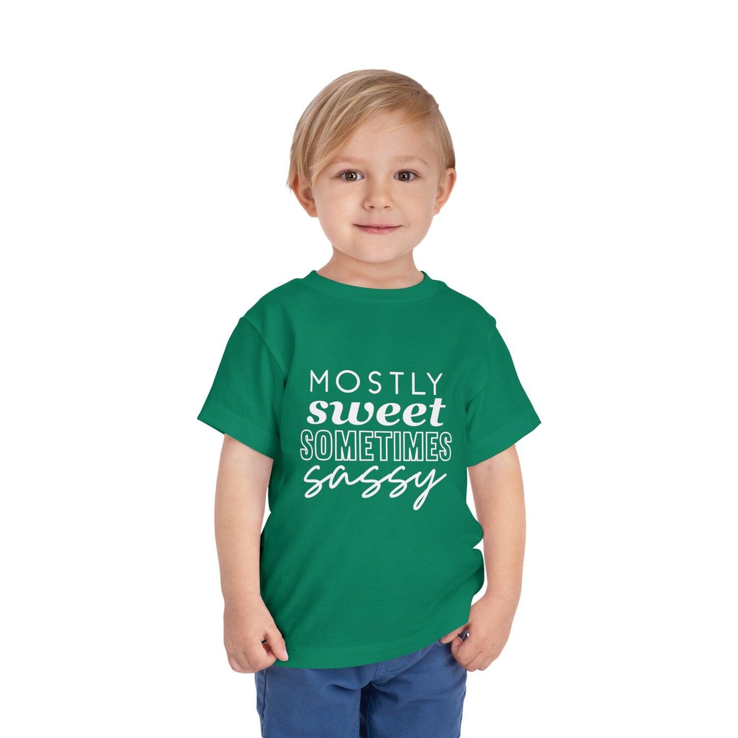 Toddler Tee - "Mostly Sweet Sometimes Sassy" Pink Kids Shirt