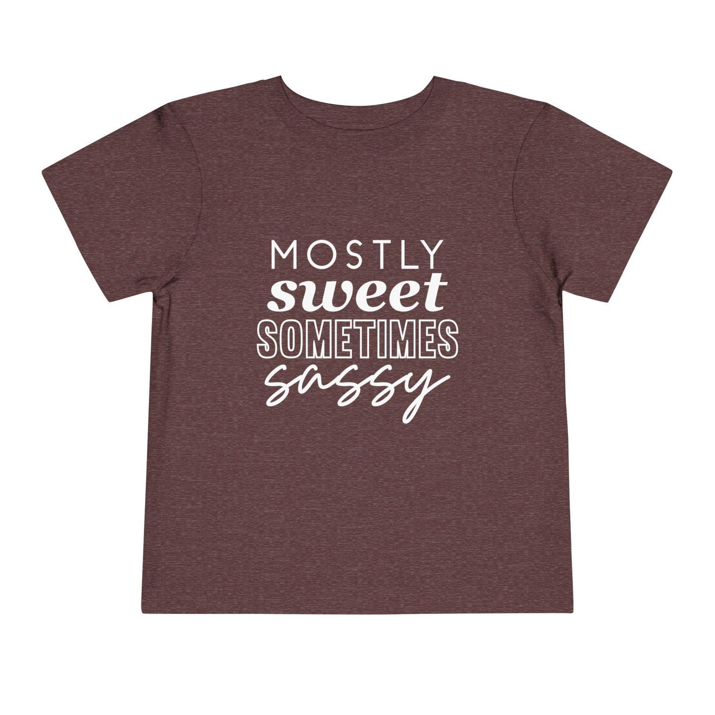Toddler Tee - "Mostly Sweet Sometimes Sassy" Pink Kids Shirt