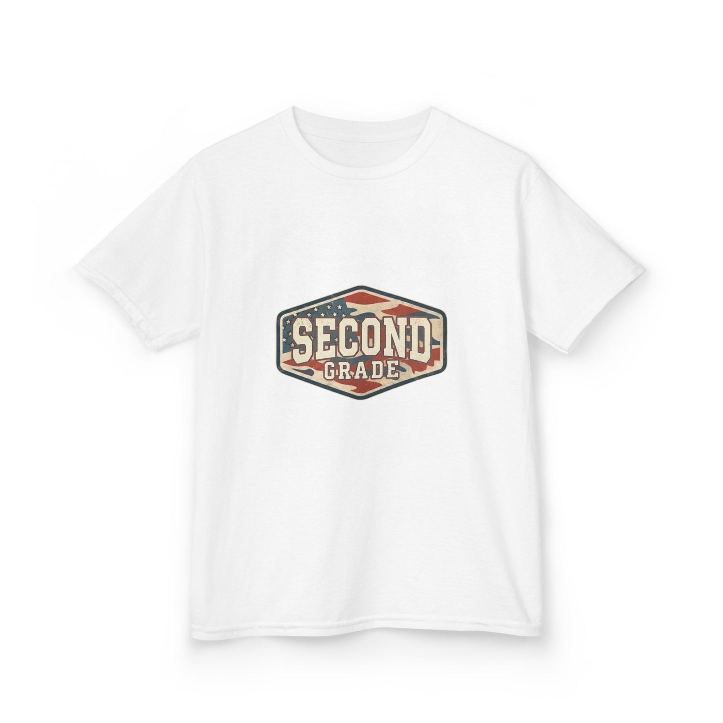 Second Grade Kids T-Shirt — Retro School Badge Tee