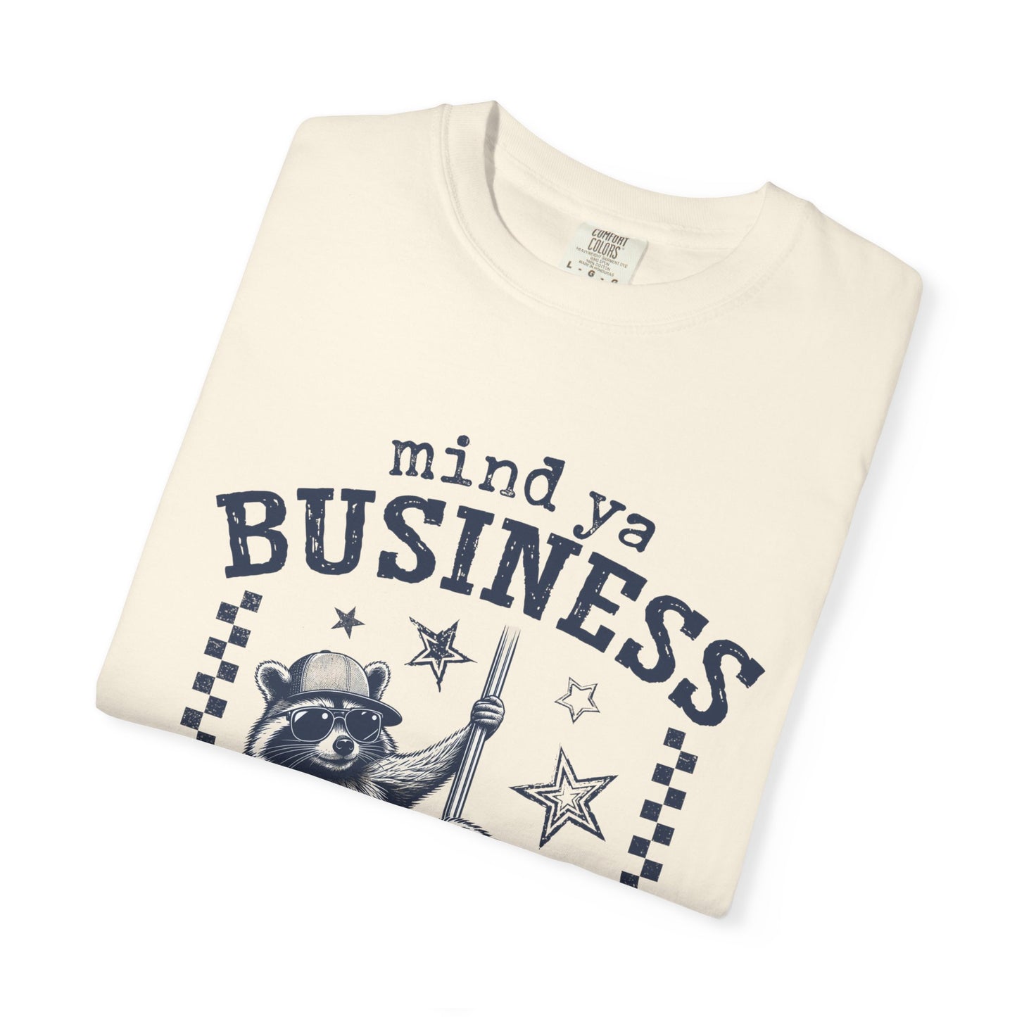 Mind Ya Business Raccoon T-Shirt — "Diesel Ain't Cheap" Graphic Tee