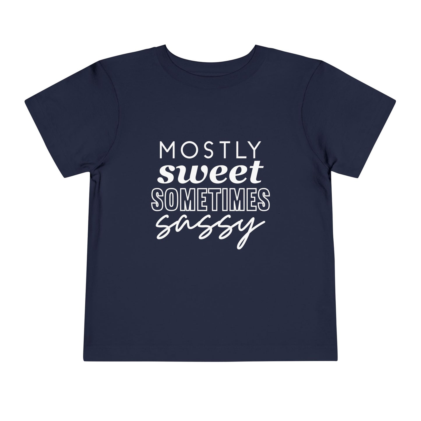 Toddler Tee - "Mostly Sweet Sometimes Sassy" Pink Kids Shirt