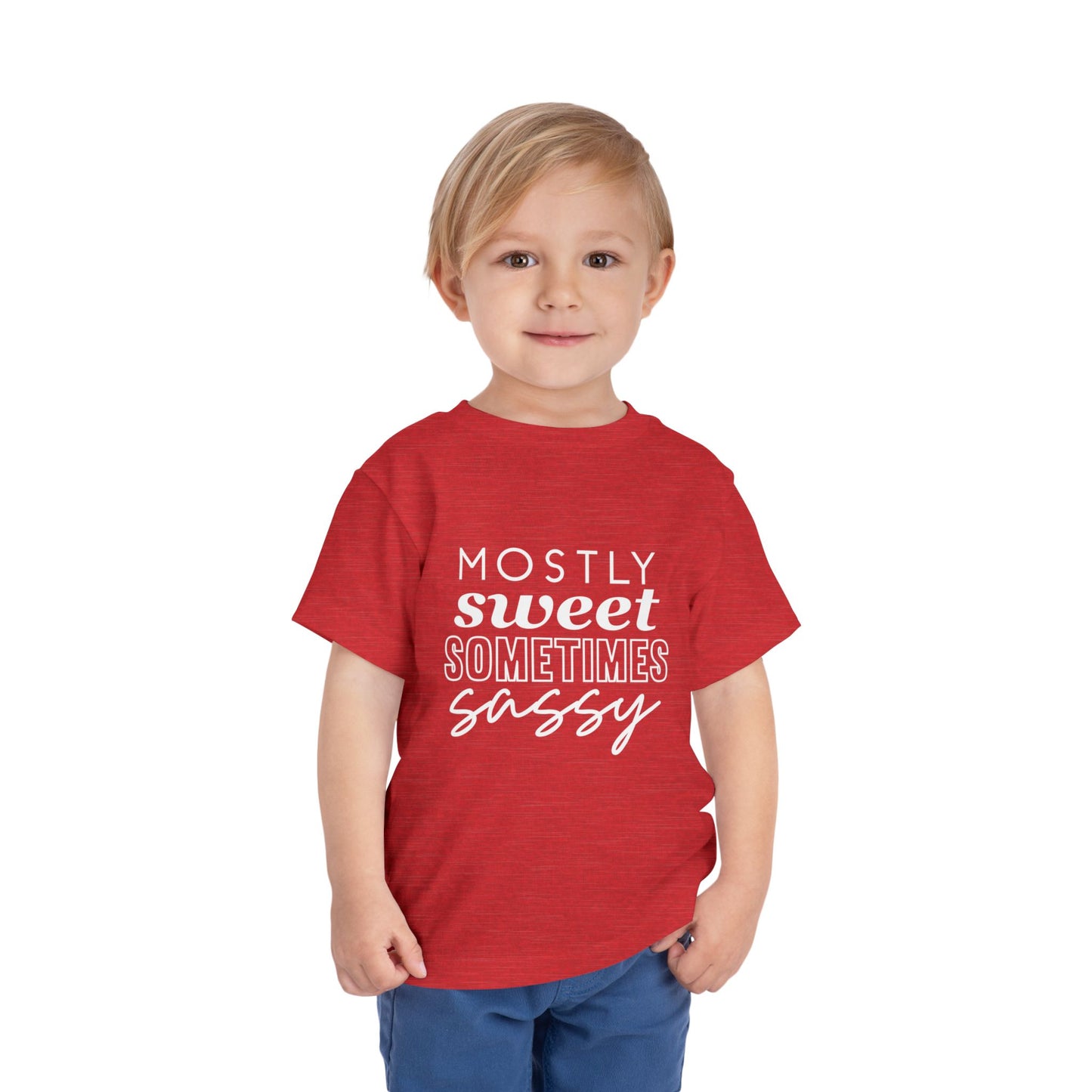 Toddler Tee - "Mostly Sweet Sometimes Sassy" Pink Kids Shirt
