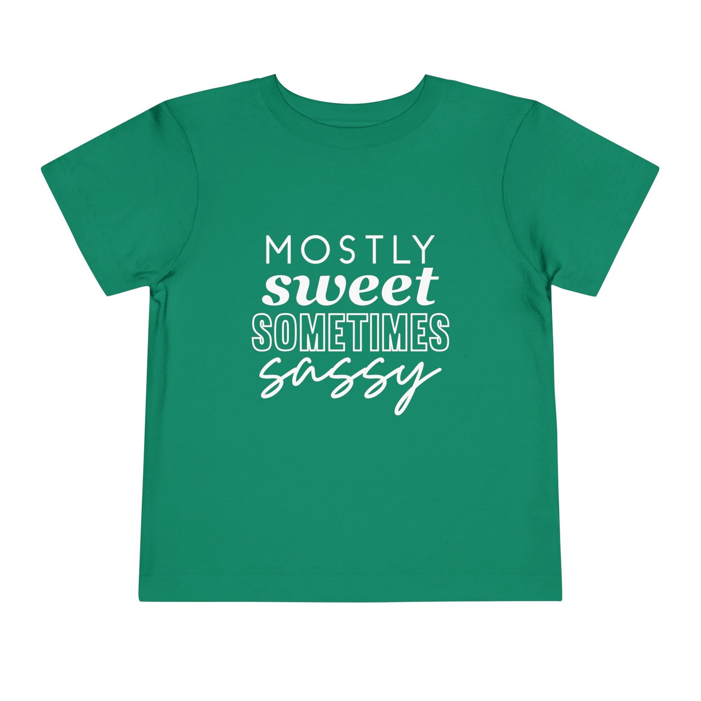 Toddler Tee - "Mostly Sweet Sometimes Sassy" Pink Kids Shirt