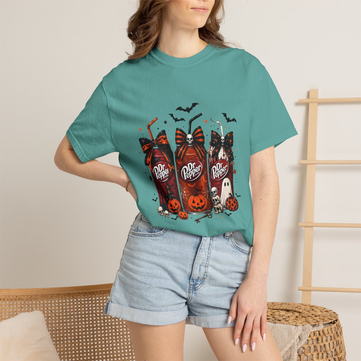 Halloween Dr Pepper Candy Bar T-Shirt — Cute Spooky Soda & Pumpkin Graphic Tee