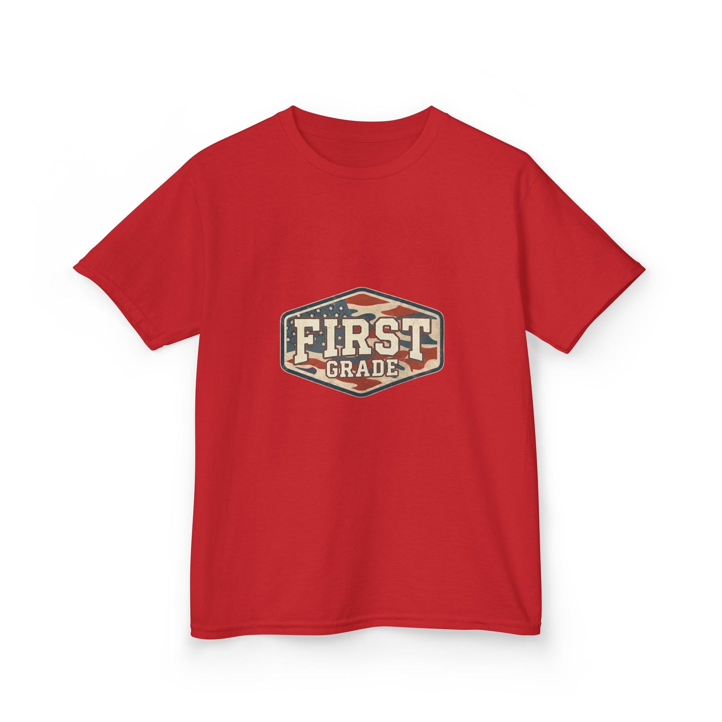 First Grade Kids T‑Shirt — Retro Back to School Tee for Boys & Girls