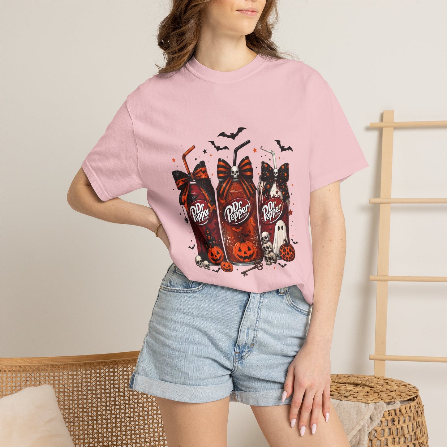 Halloween Dr Pepper Candy Bar T-Shirt — Cute Spooky Soda & Pumpkin Graphic Tee