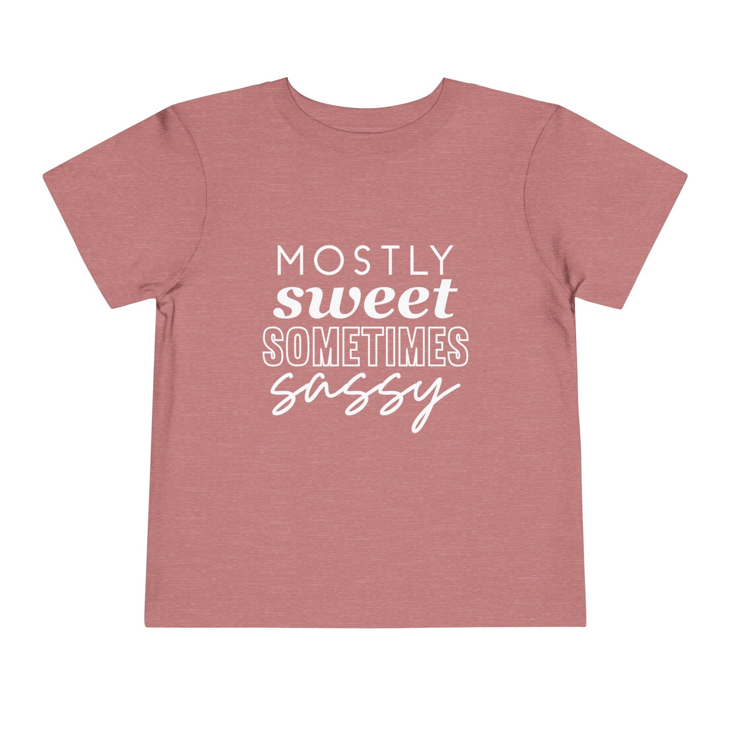 Toddler Tee - "Mostly Sweet Sometimes Sassy" Pink Kids Shirt