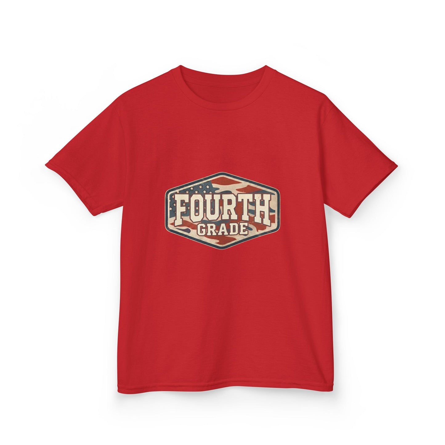 Fourth Grade Kids T‑Shirt — Vintage School Badge Tee