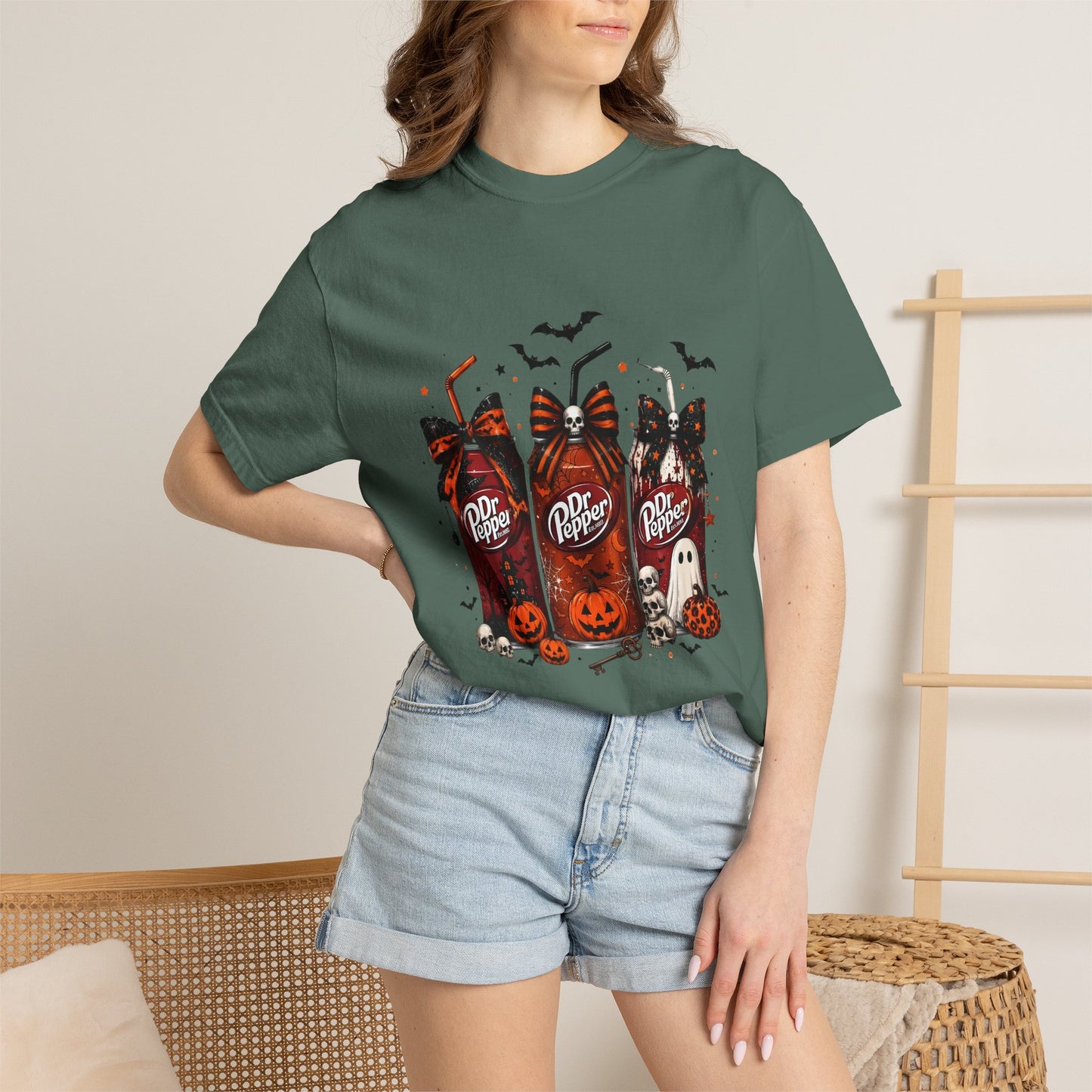 Halloween Dr Pepper Candy Bar T-Shirt — Cute Spooky Soda & Pumpkin Graphic Tee