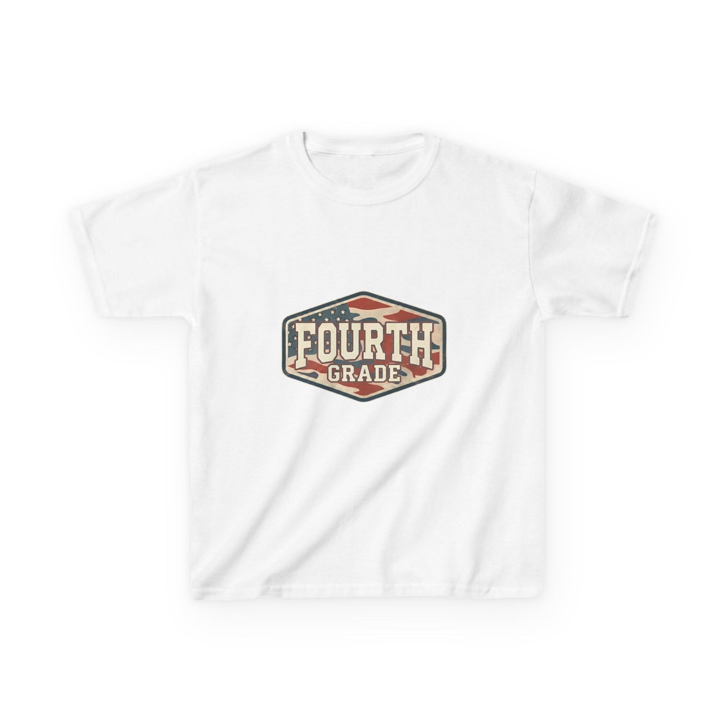 Fourth Grade Kids T‑Shirt — Vintage School Badge Tee