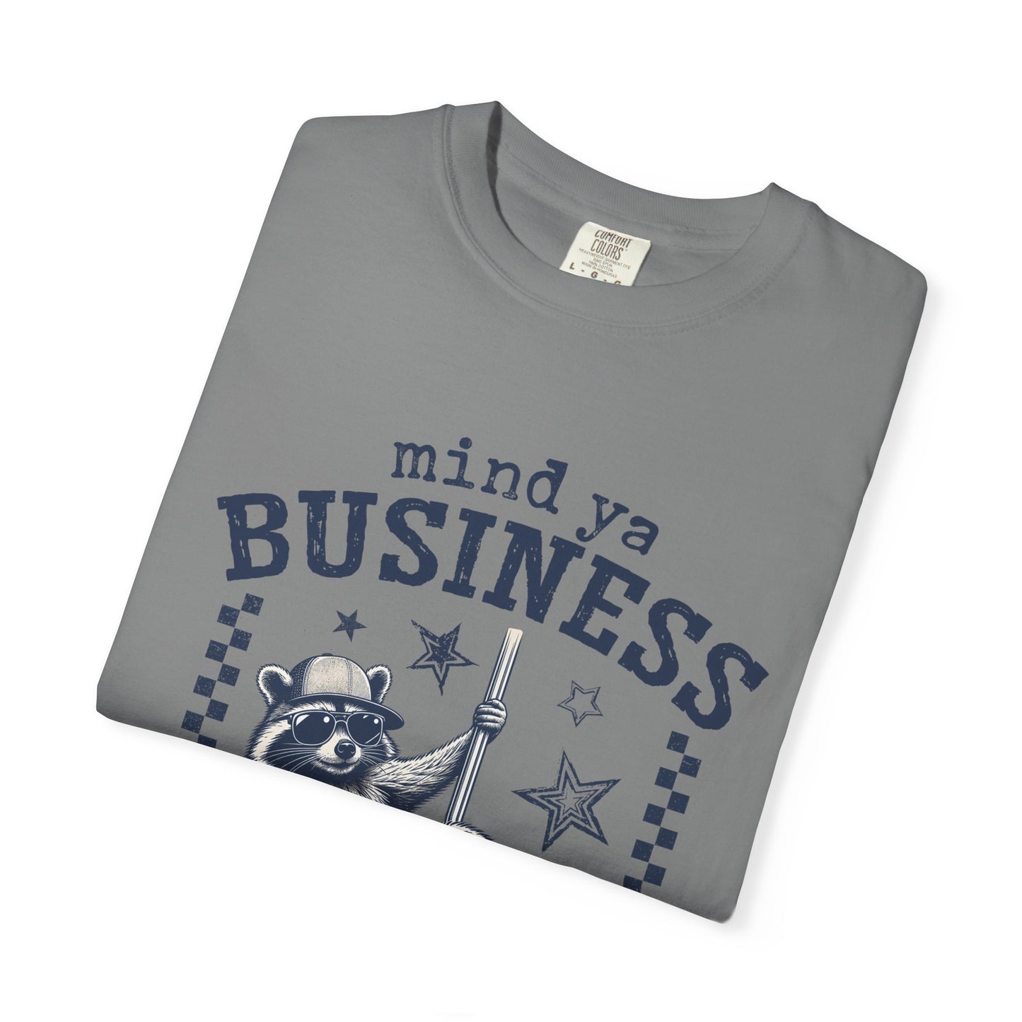 Mind Ya Business Raccoon T-Shirt — "Diesel Ain't Cheap" Graphic Tee