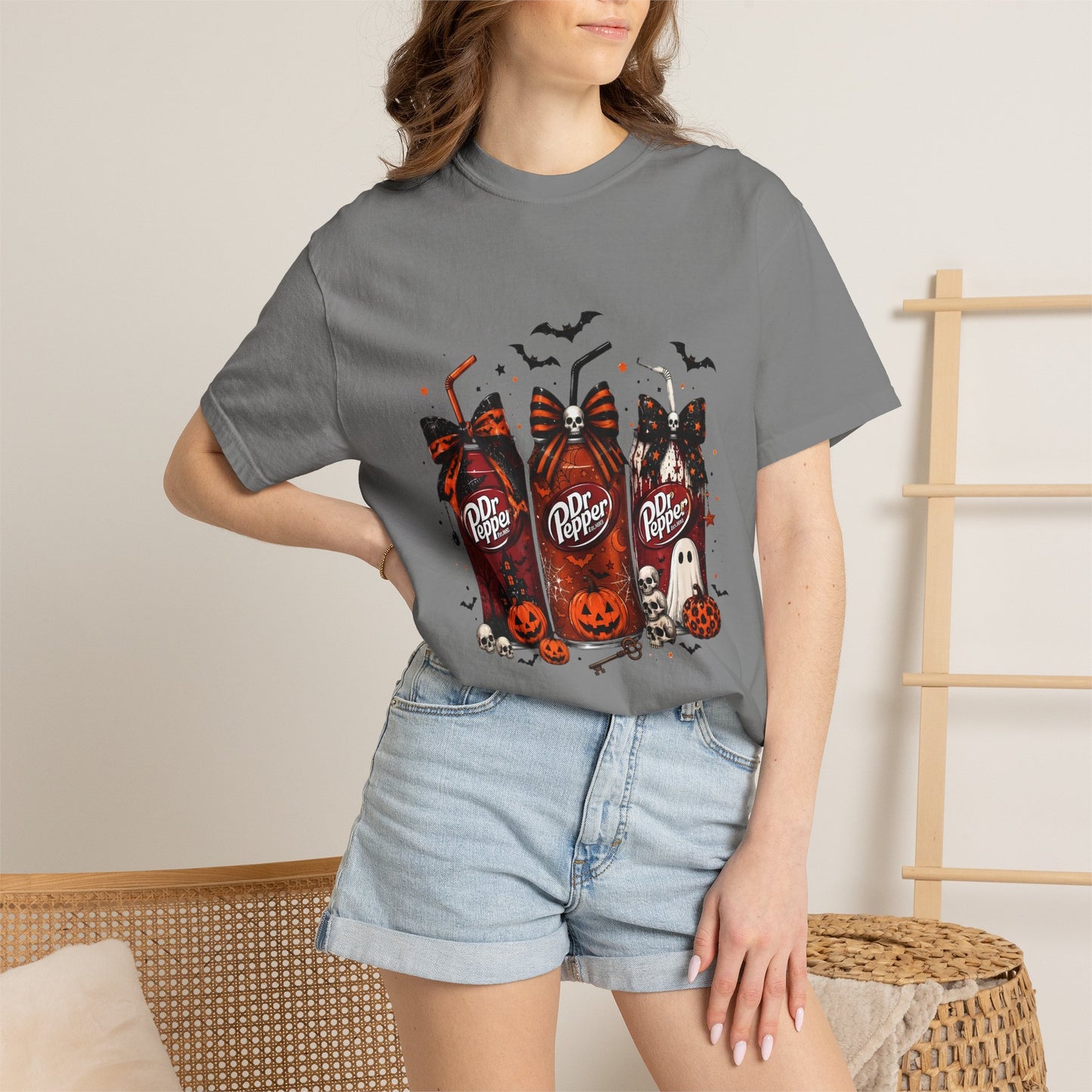 Halloween Dr Pepper Candy Bar T-Shirt — Cute Spooky Soda & Pumpkin Graphic Tee
