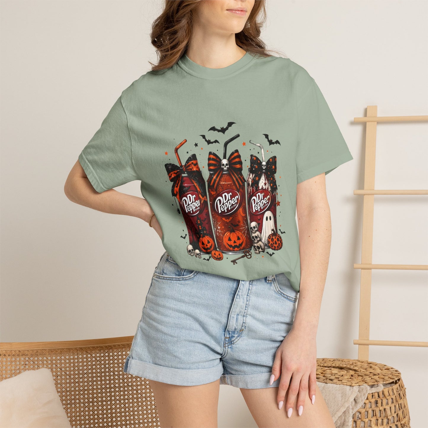 Halloween Dr Pepper Candy Bar T-Shirt — Cute Spooky Soda & Pumpkin Graphic Tee