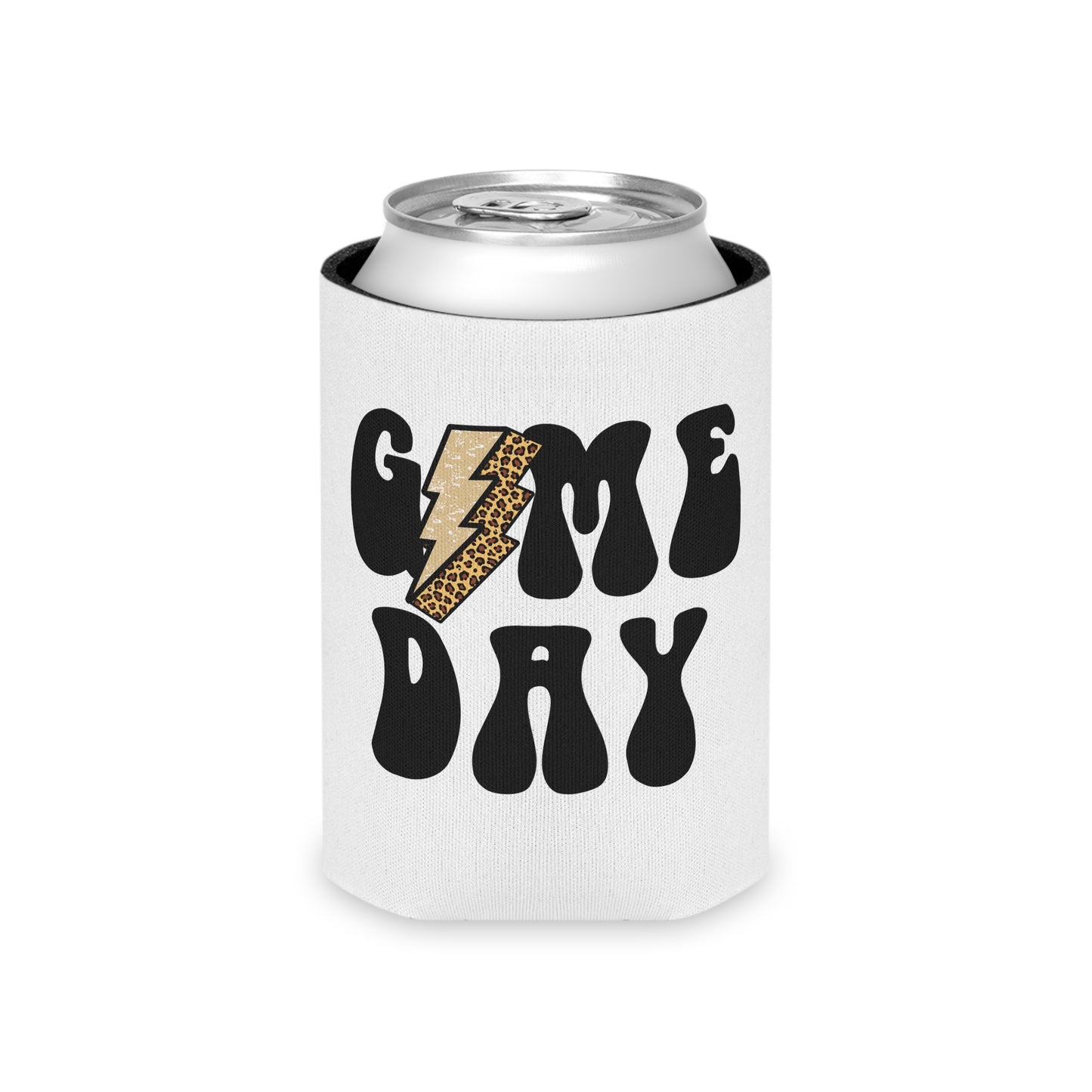 Game Day Can Cooler – Retro Lightning Beer Koozie