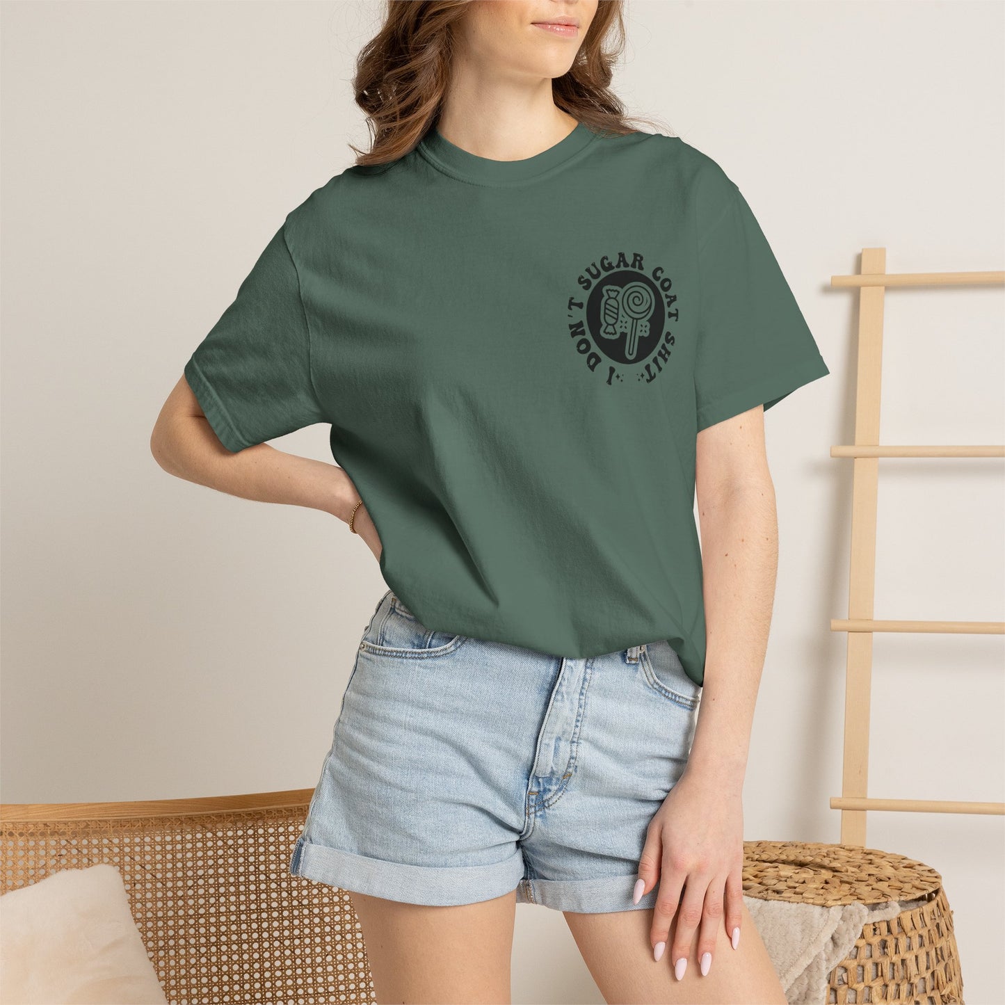 I Don't Sugar-Coat Shit T-Shirt — Bold Graphic Tee with Candy Design