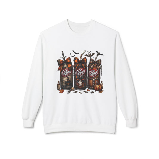 Halloween Dr Pepper Crewneck Sweatshirt — Spooky Soda Bottle Graphic
