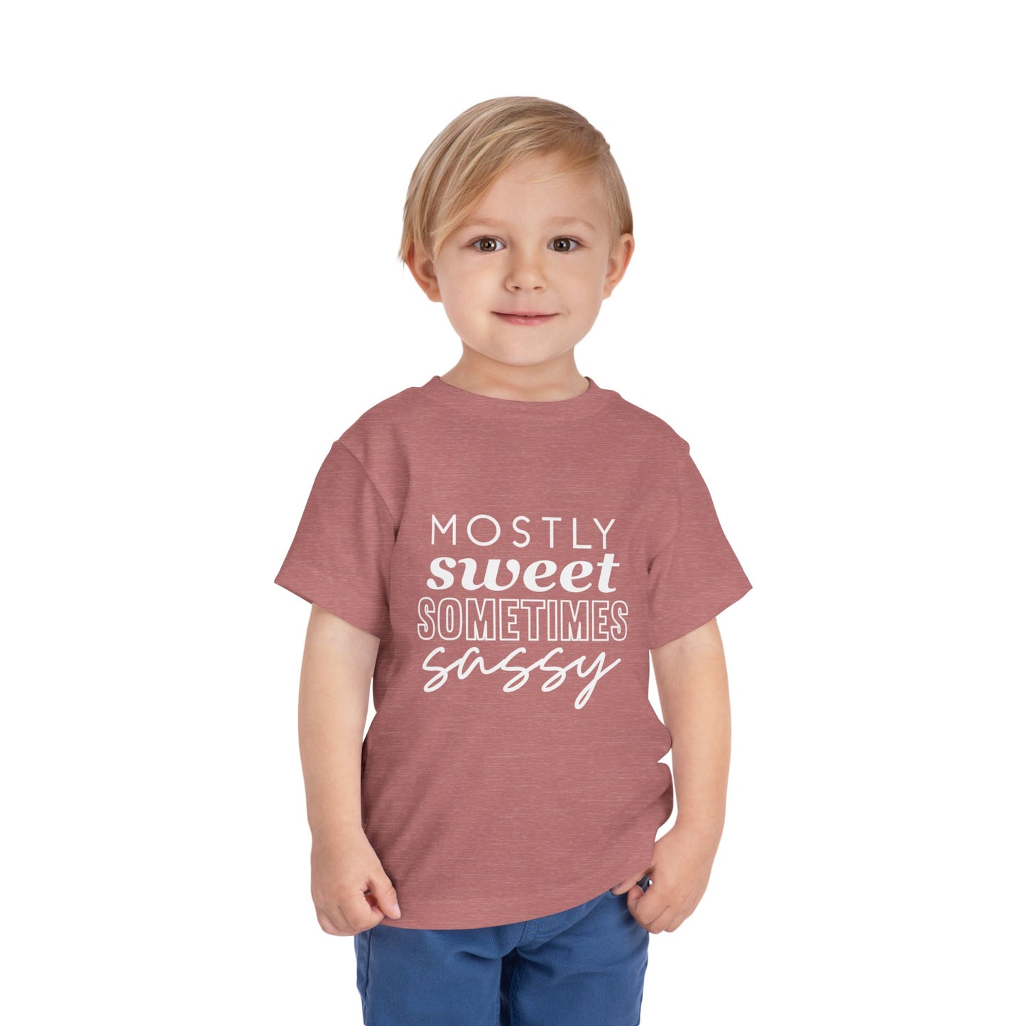 Toddler Tee - "Mostly Sweet Sometimes Sassy" Pink Kids Shirt