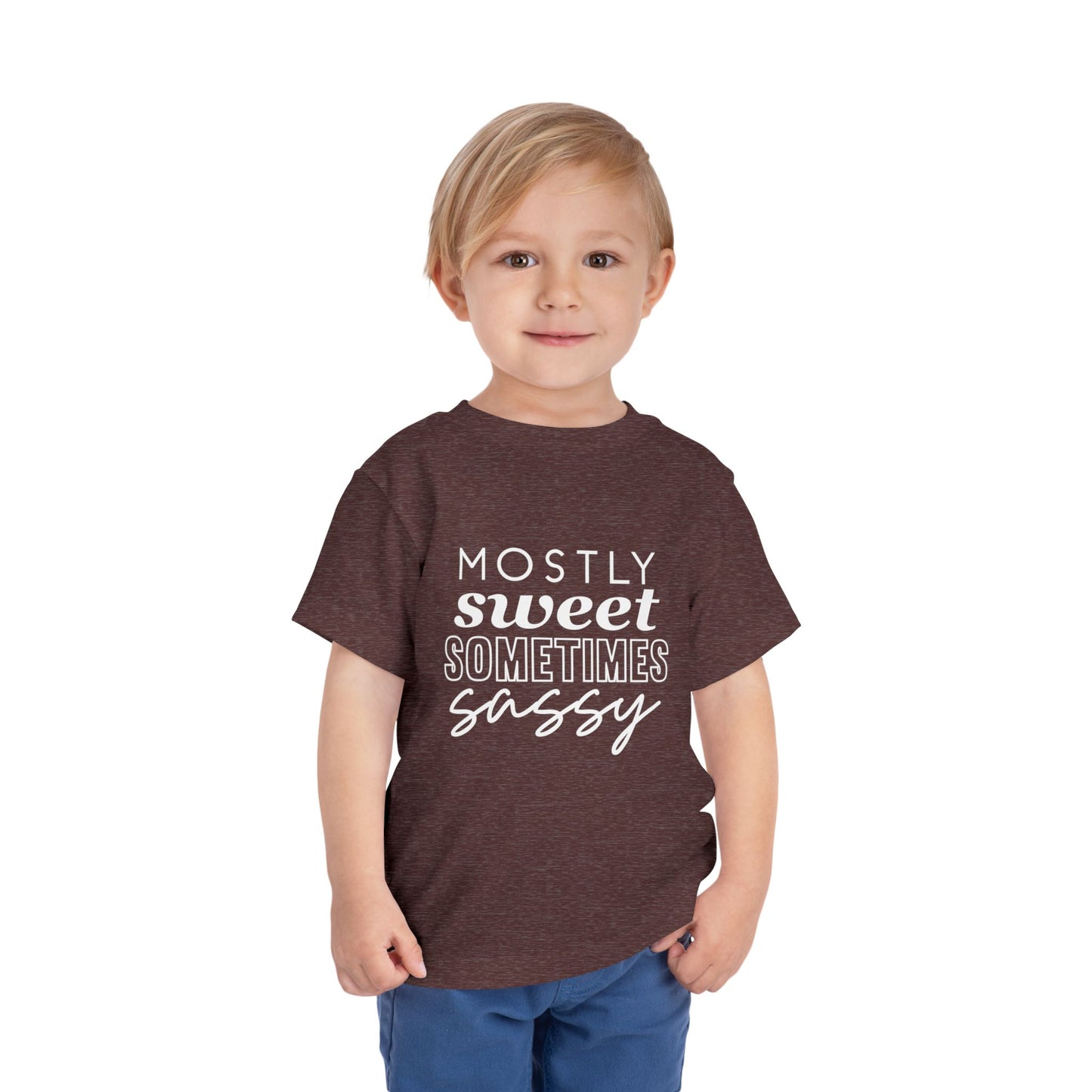 Toddler Tee - "Mostly Sweet Sometimes Sassy" Pink Kids Shirt