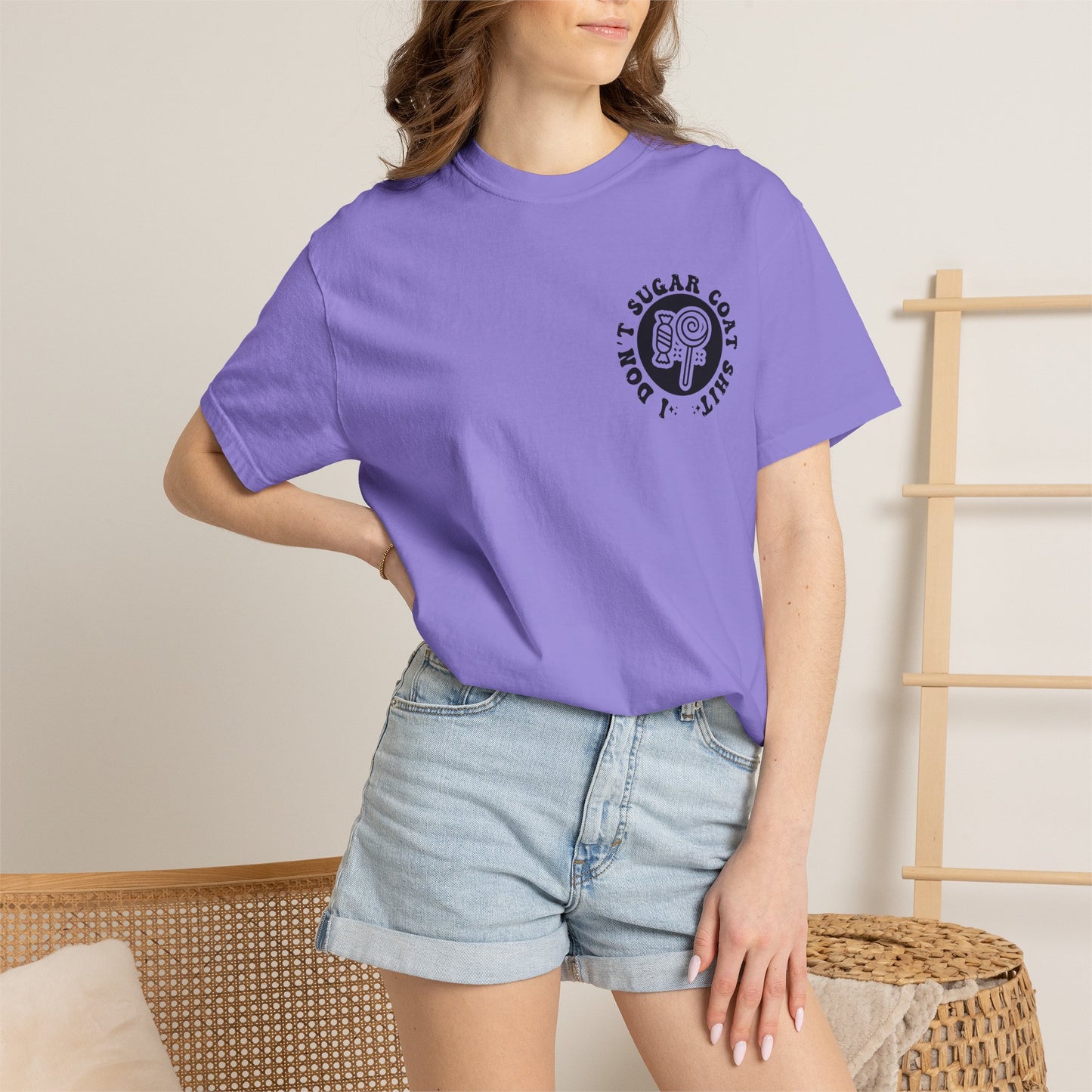 I Don't Sugar-Coat Shit T-Shirt — Bold Graphic Tee with Candy Design