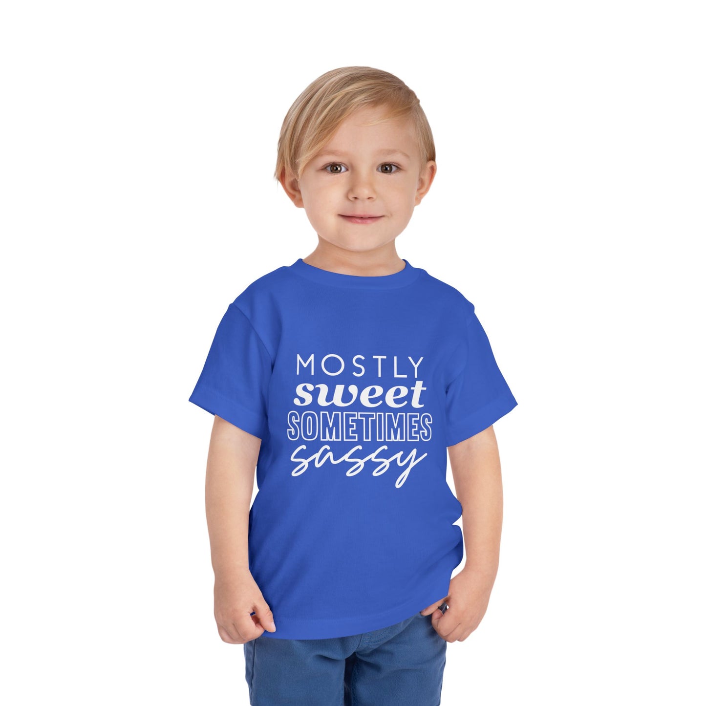 Toddler Tee - "Mostly Sweet Sometimes Sassy" Pink Kids Shirt