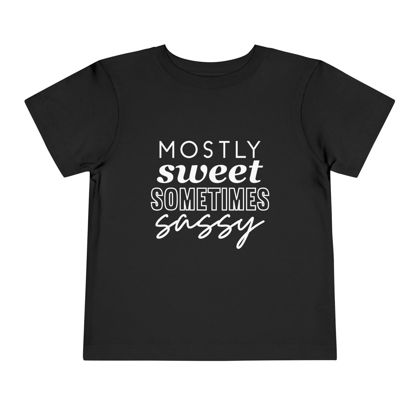Toddler Tee - "Mostly Sweet Sometimes Sassy" Pink Kids Shirt