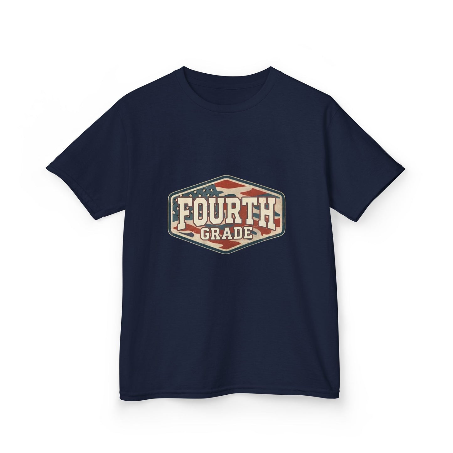 Fourth Grade Kids T‑Shirt — Vintage School Badge Tee