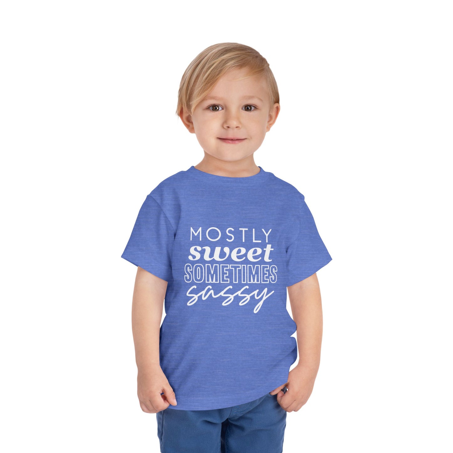 Toddler Tee - "Mostly Sweet Sometimes Sassy" Pink Kids Shirt