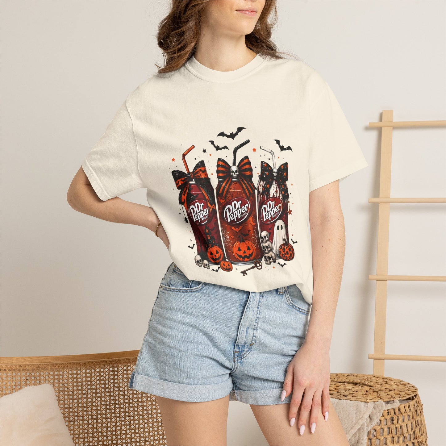 Halloween Dr Pepper Candy Bar T-Shirt — Cute Spooky Soda & Pumpkin Graphic Tee