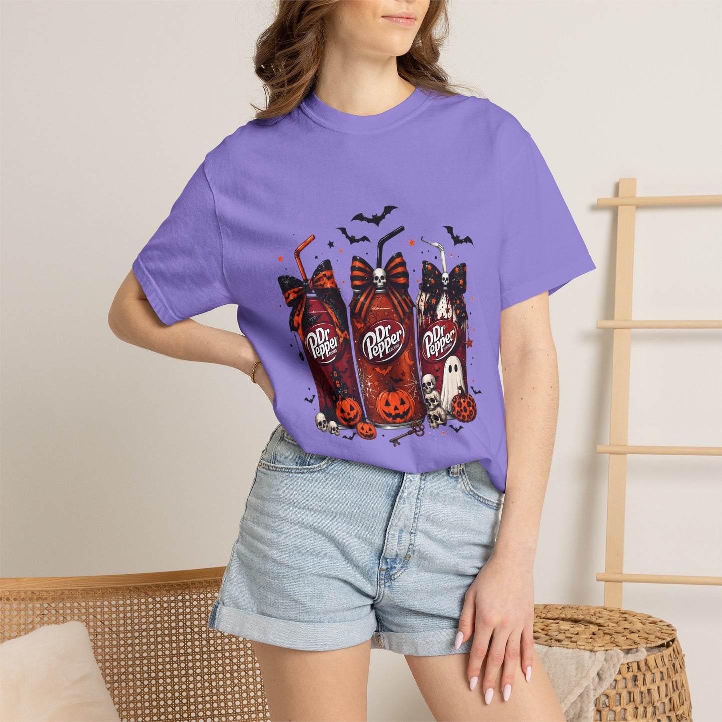 Halloween Dr Pepper Candy Bar T-Shirt — Cute Spooky Soda & Pumpkin Graphic Tee