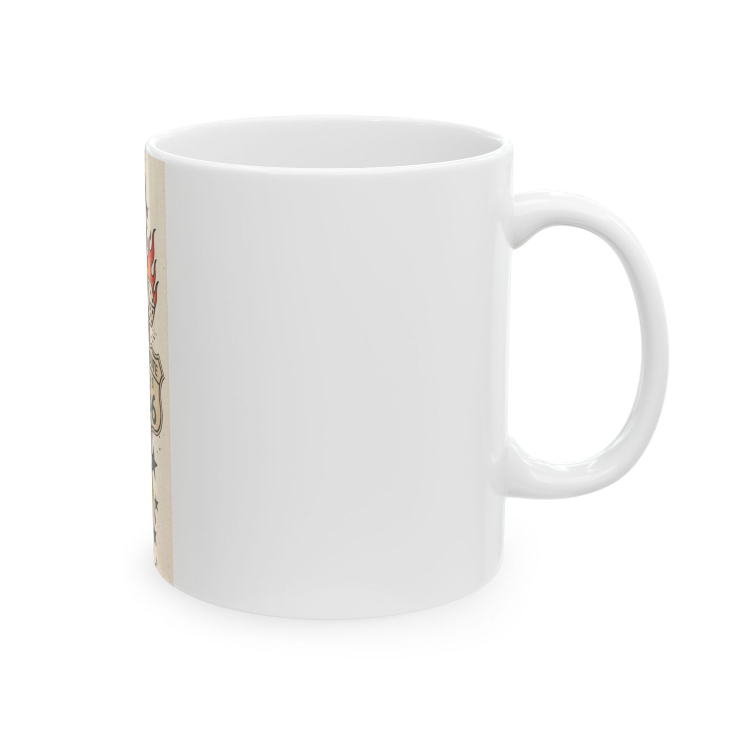 Vintage Tattoo Mom Ceramic Mug — Route 66, Leopard & Skull Retro Coffee Cup (11oz/15oz)