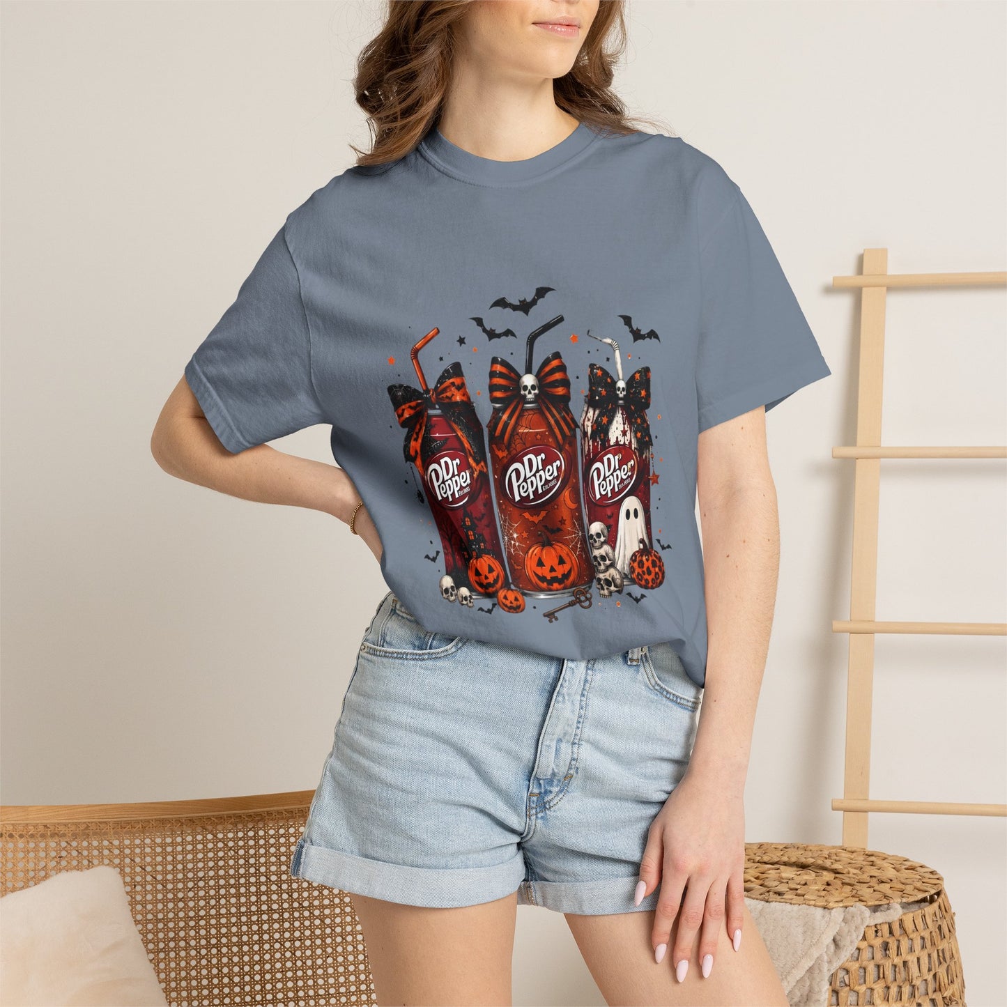 Halloween Dr Pepper Candy Bar T-Shirt — Cute Spooky Soda & Pumpkin Graphic Tee