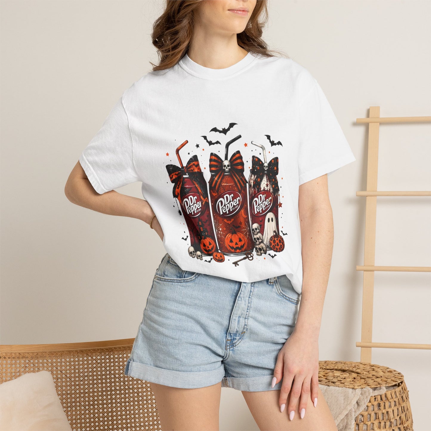 Halloween Dr Pepper Candy Bar T-Shirt — Cute Spooky Soda & Pumpkin Graphic Tee