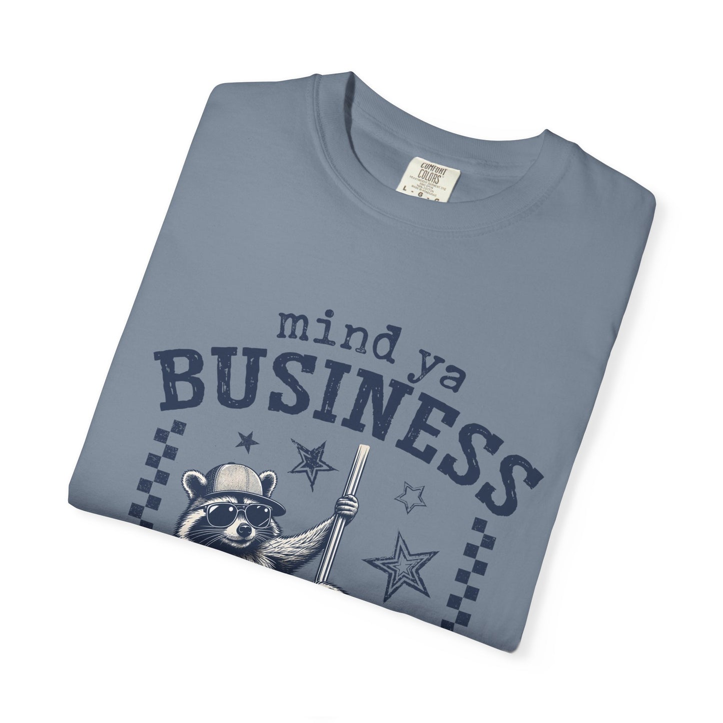 Mind Ya Business Raccoon T-Shirt — "Diesel Ain't Cheap" Graphic Tee