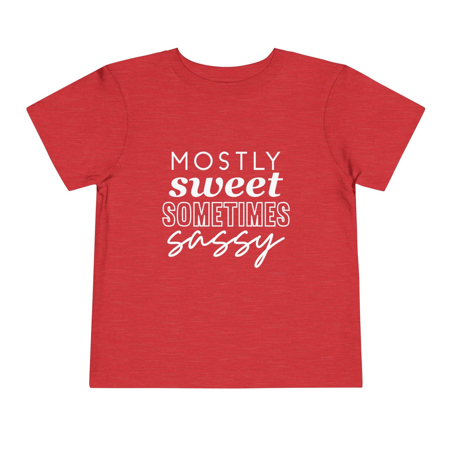 Toddler Tee - "Mostly Sweet Sometimes Sassy" Pink Kids Shirt